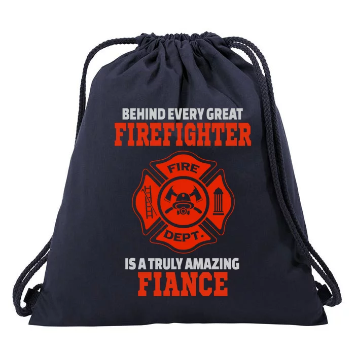 Firefighter Fiance Cool Gift Drawstring Bag