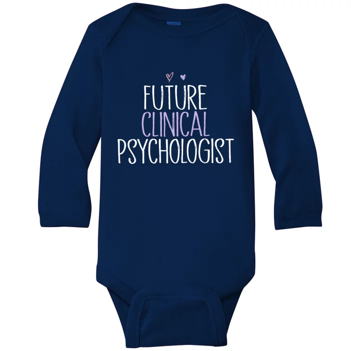 Funny Future Clinical Psychologist Gift Baby Long Sleeve Bodysuit