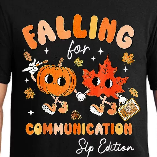 Falling For Communication Slp Edition Fall Thanksgiving Pajama Set