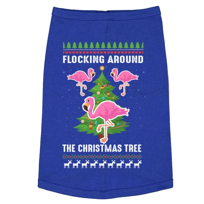 Flamingo Funny Christmas Tree Great Gift Doggie Tank