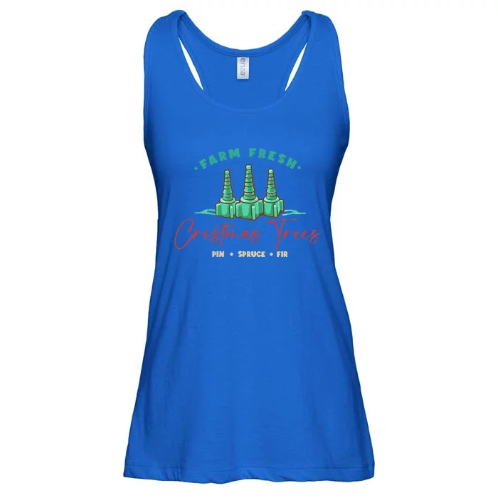 Farm Fresh Christmas Trees Nurse Respiratory Therapist Ladies Essential Flowy Tank