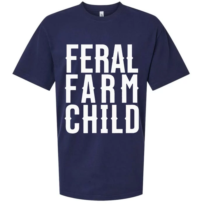 Feral Farm Child. Energetic Farm And Proud Parents Sueded Cloud Jersey T-Shirt