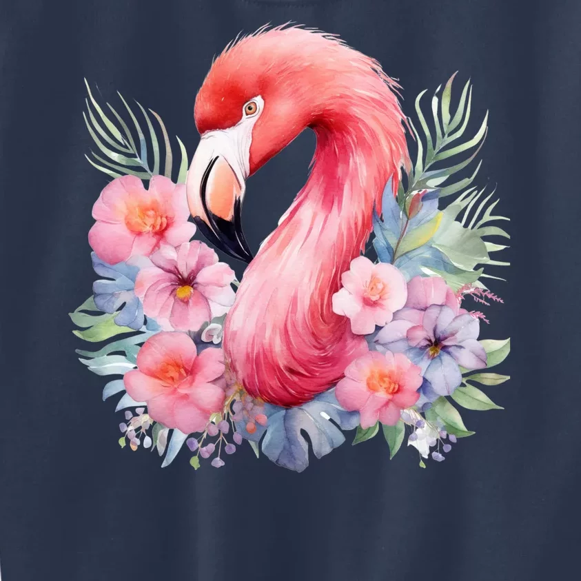 Floral Flamingo Cute Tropical Kids Sweatshirt