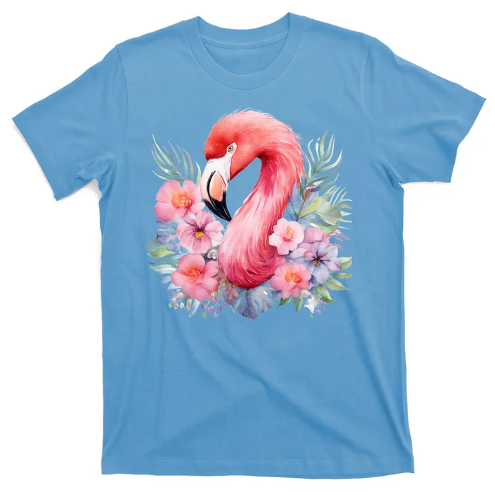 Floral Flamingo Cute Tropical T-Shirt