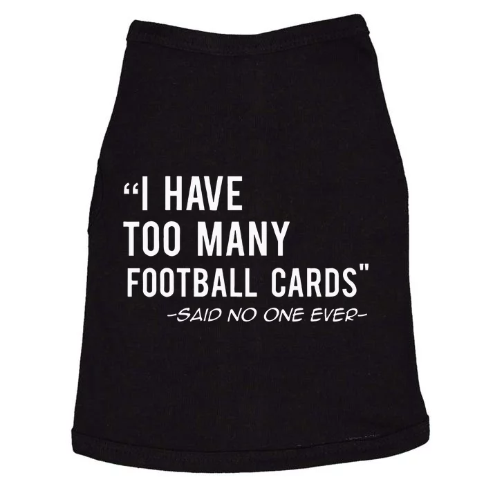 Funny Football Cards Collector Doggie Tank