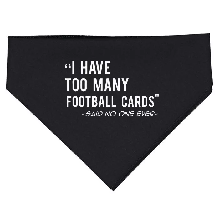 Funny Football Cards Collector USA-Made Doggie Bandana