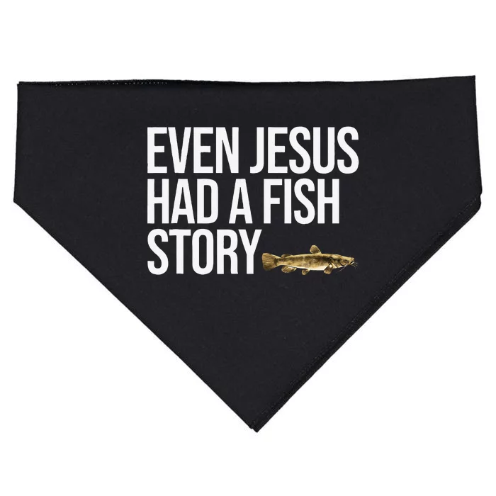 Funny Flathead Catfish Fishing Freshwater Angler Gift USA-Made Doggie Bandana