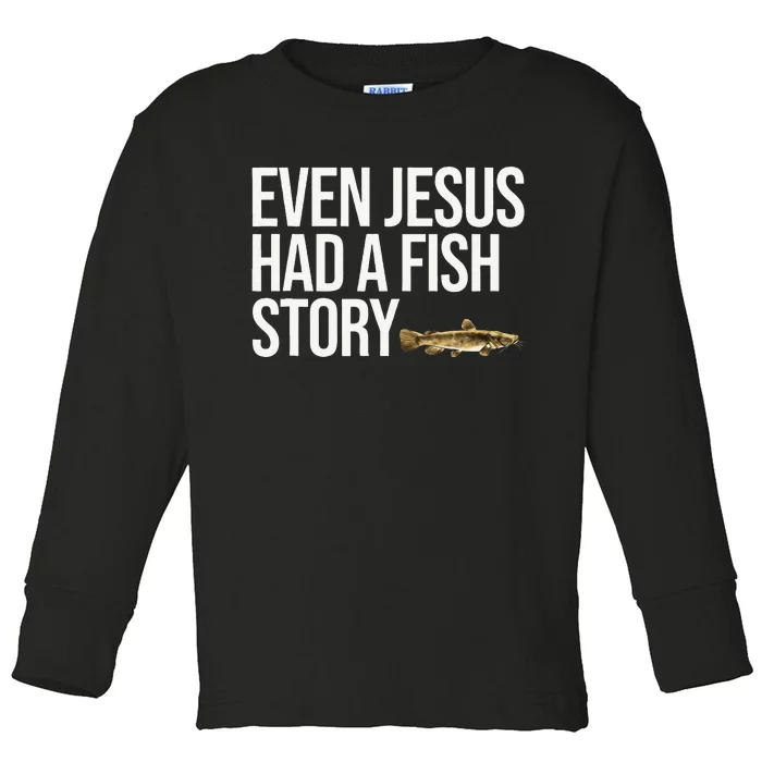 Funny Flathead Catfish Fishing Freshwater Angler Gift Toddler Long Sleeve Shirt