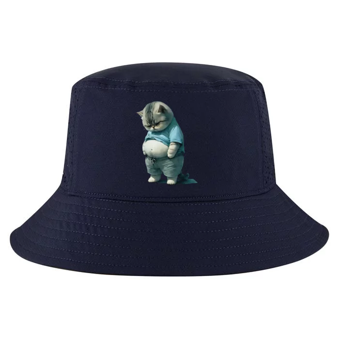 Funny Fat Cat Art Design Fat Kitten Cat Lover Cool Comfort Performance Bucket Hat