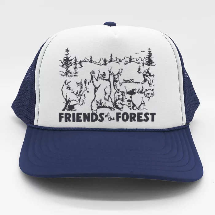 Forest Friends Camping Retro Camp Trucker Hat