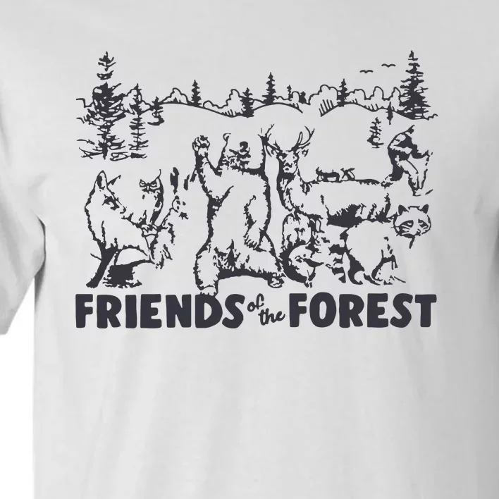 Forest Friends Camping Retro Camp Tall T-Shirt