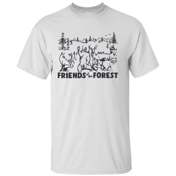 Forest Friends Camping Retro Camp Tall T-Shirt