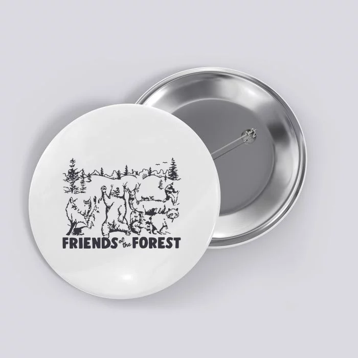 Forest Friends Camping Retro Camp Button