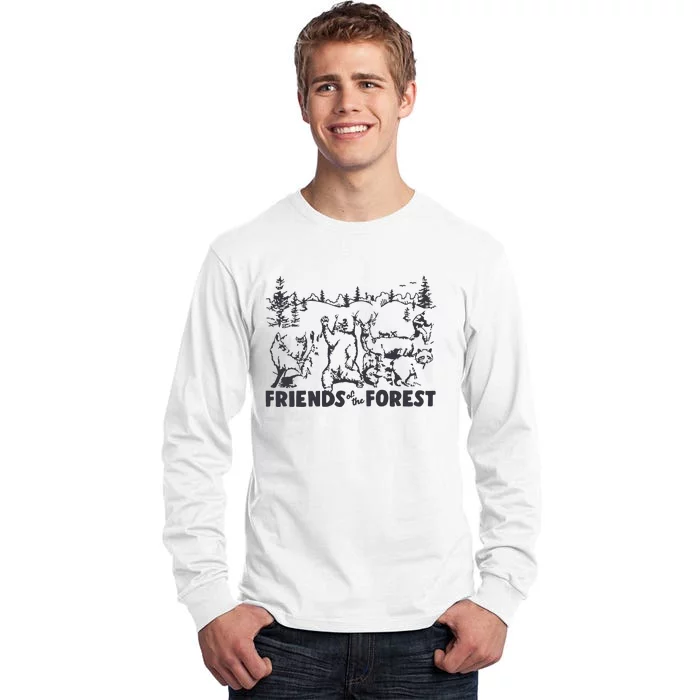 Forest Friends Camping Retro Camp Tall Long Sleeve T-Shirt