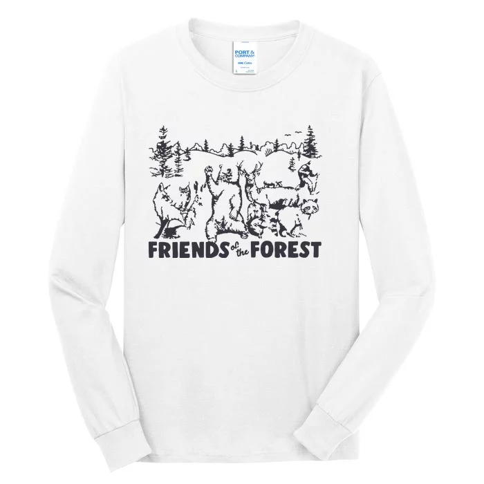 Forest Friends Camping Retro Camp Tall Long Sleeve T-Shirt