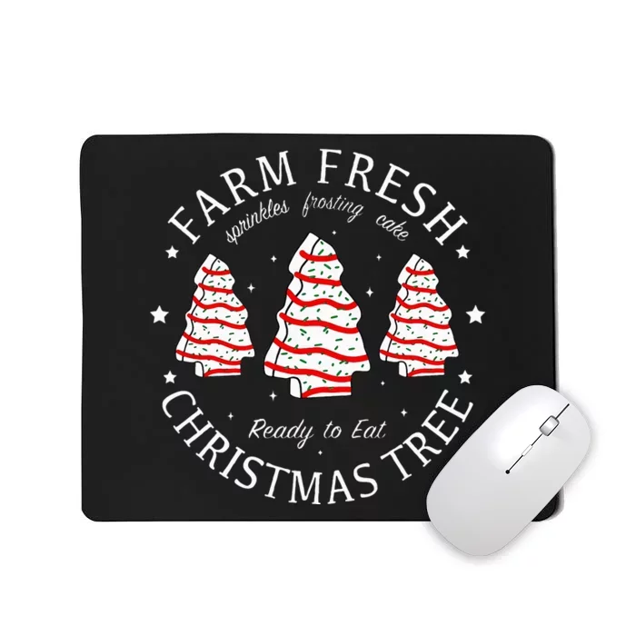 Farm Fresh Christmas Tree Cakes Funny Tree Farm Xmas Pajamas Mousepad