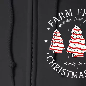 Farm Fresh Christmas Tree Cakes Funny Tree Farm Xmas Pajamas Full Zip Hoodie