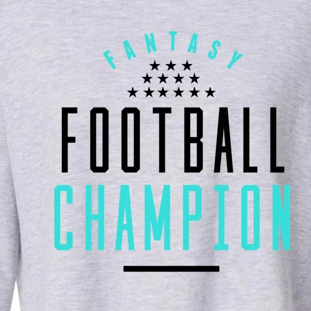 Fantasy Football Champion Winner League Draft Team Gift Cropped Pullover Crew