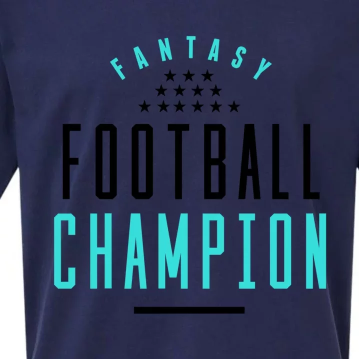 Fantasy Football Champion Winner League Draft Team Gift Sueded Cloud Jersey T-Shirt