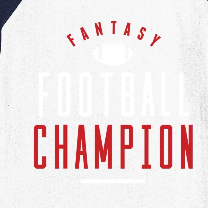 Fantasy Football Champion Winner League Draft Team Gift Baseball Sleeve Shirt