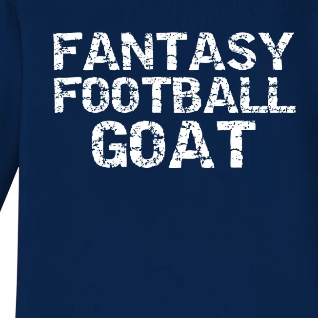 Fantasy Football Championship Winner Fantasy Football Goat Gift Baby Long Sleeve Bodysuit