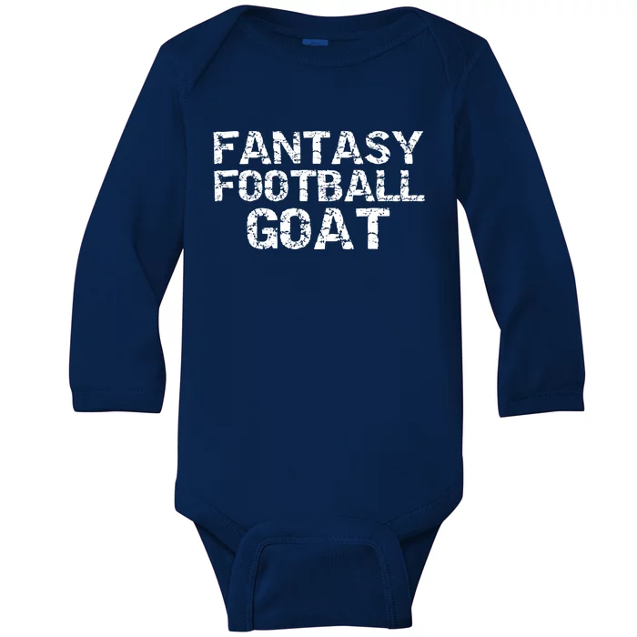 Fantasy Football Championship Winner Fantasy Football Goat Gift Baby Long Sleeve Bodysuit