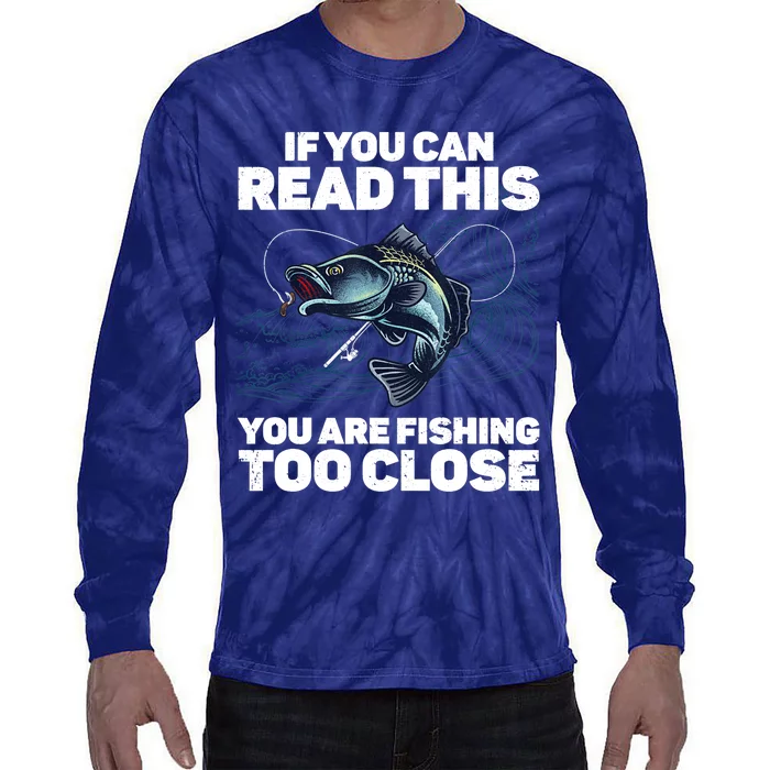 Funny Fishing Design For Fishes Fishing Lover Tie-Dye Long Sleeve Shirt