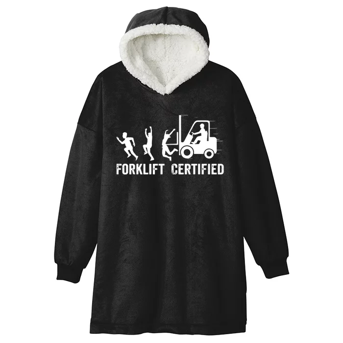 Funny Forklift Driver Operator Forklift Certified Forklift Hooded Wearable Blanket