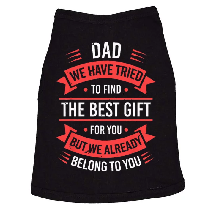 Funny Fathers Day For Dad From Daughters Fathers Day Doggie Tank