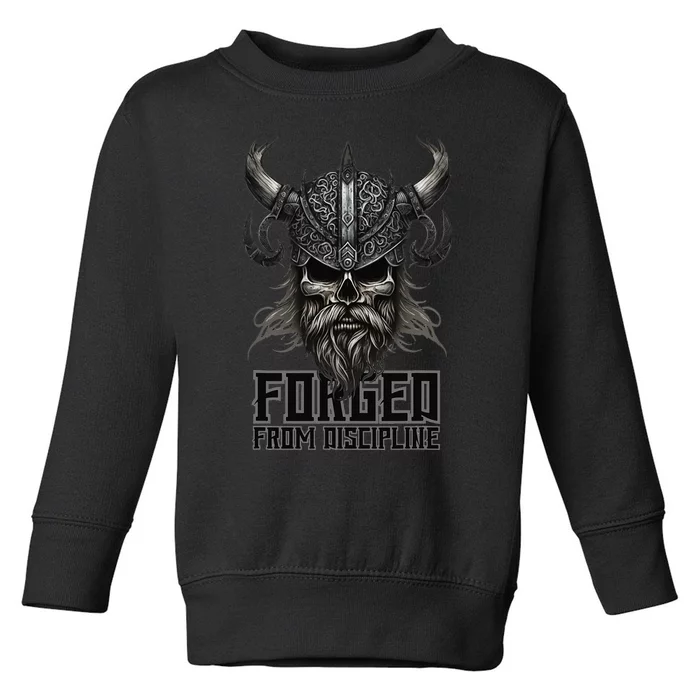 FORGED From Discipline Viking Skull Warrior Graphic Toddler Sweatshirt