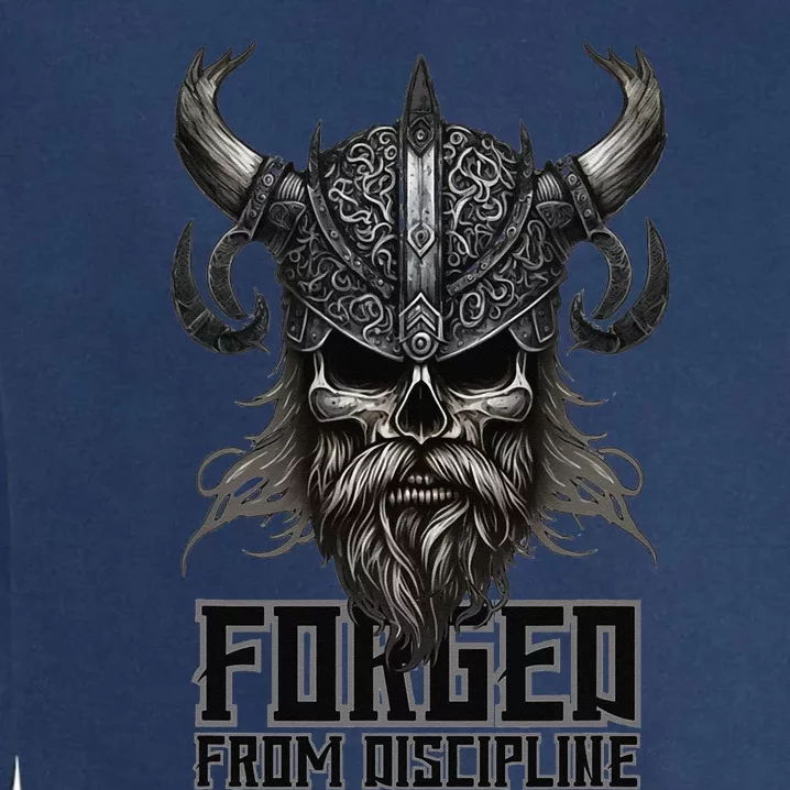 FORGED From Discipline Viking Skull Warrior Graphic Garment-Dyed Sweatshirt