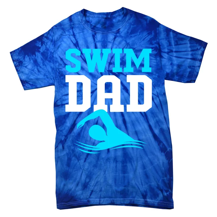 Funny Fathers Day Swimming Swim Dad Gift Tie-Dye T-Shirt