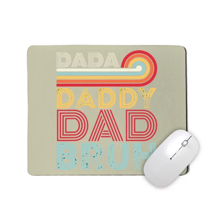 Funny Fathers Day Retro Design Vintage Outfit For Dad Father Mousepad