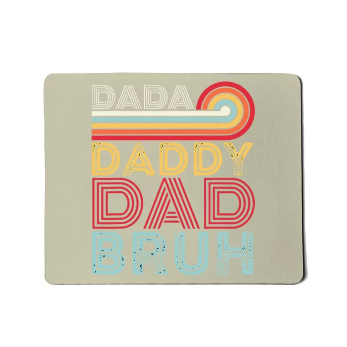 Funny Fathers Day Retro Design Vintage Outfit For Dad Father Mousepad