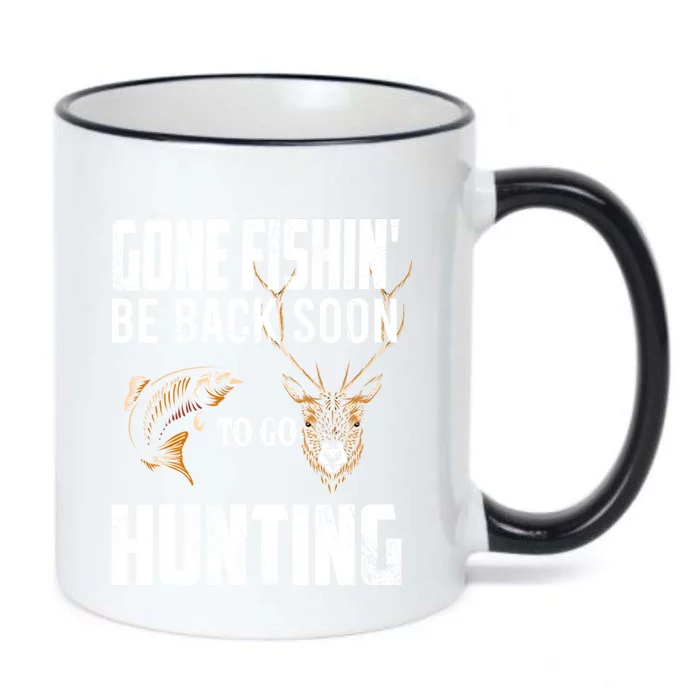 Funny Fish Deer Hunter Gag Gift Black Color Changing Mug