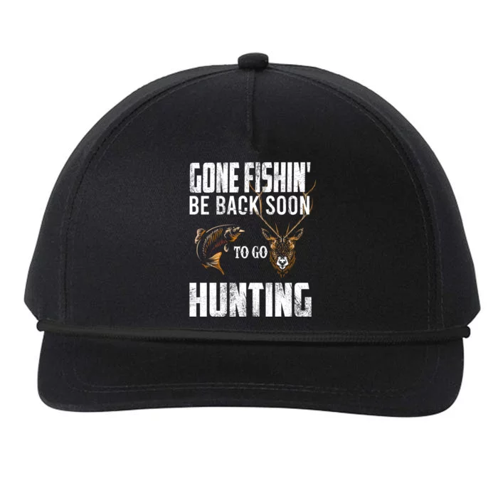 Funny Fish Deer Hunter Gag Gift Snapback Five-Panel Rope Hat