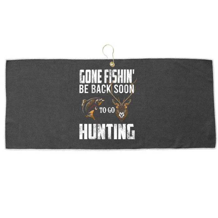 Funny Fish Deer Hunter Gag Gift Large Microfiber Waffle Golf Towel