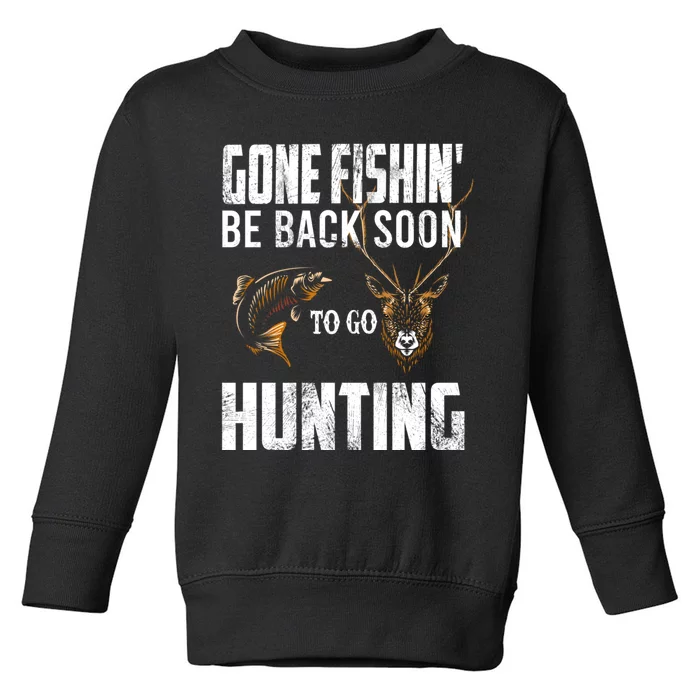 Funny Fish Deer Hunter Gag Gift Toddler Sweatshirt