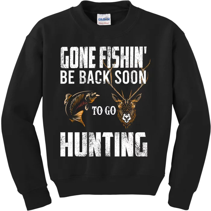 Funny Fish Deer Hunter Gag Gift Kids Sweatshirt