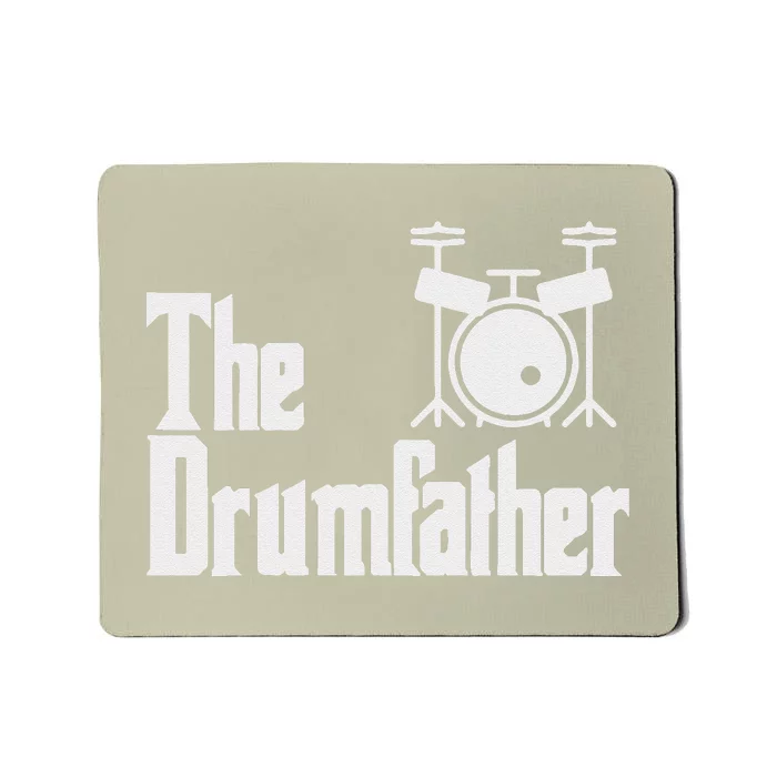 Funny Fathers Day The Drumfather Drummer Musician Dad Gift Mousepad