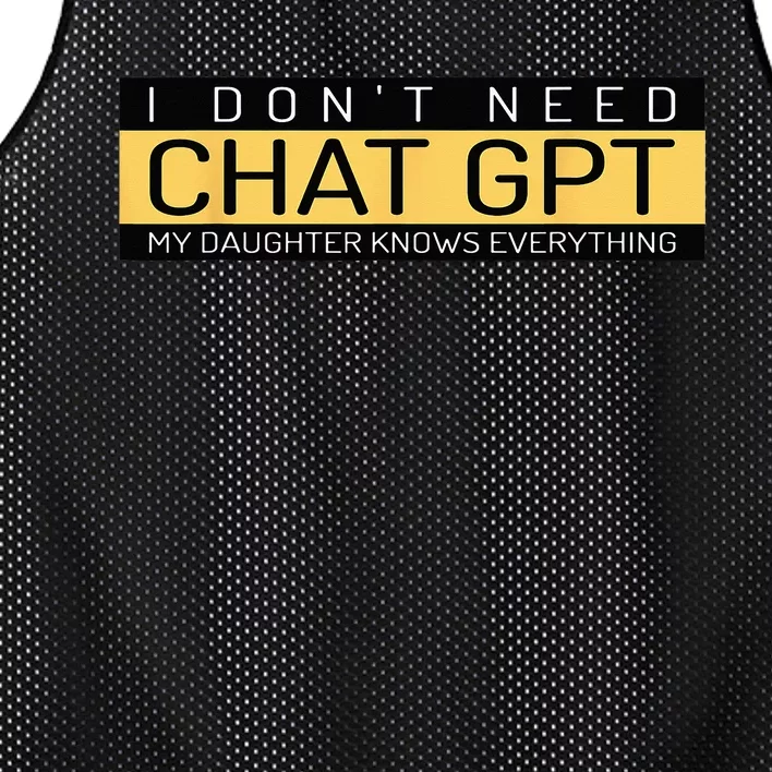 Funny Father's Day Nerd Gift From Daughter To Dad Chat GPT Mesh Reversible Basketball Jersey Tank