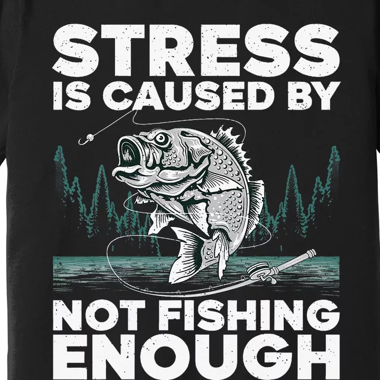 Funny Fishing Design For  Bass Fly Fishing Lovers Premium T-Shirt