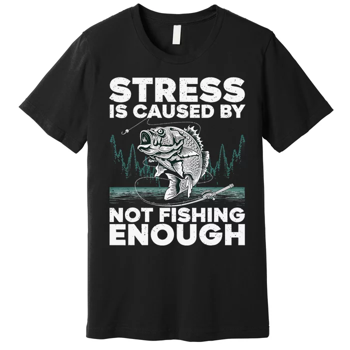 Funny Fishing Design For  Bass Fly Fishing Lovers Premium T-Shirt