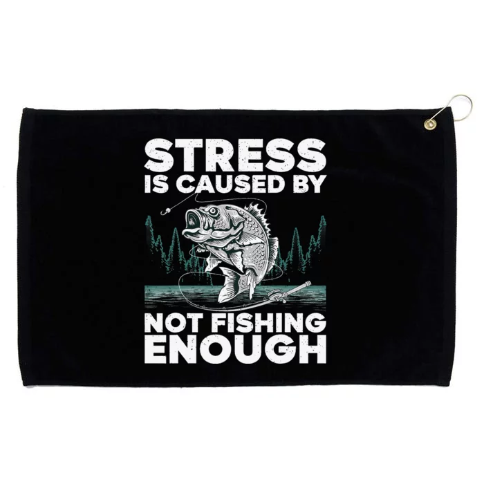 Funny Fishing Design For  Bass Fly Fishing Lovers Grommeted Golf Towel