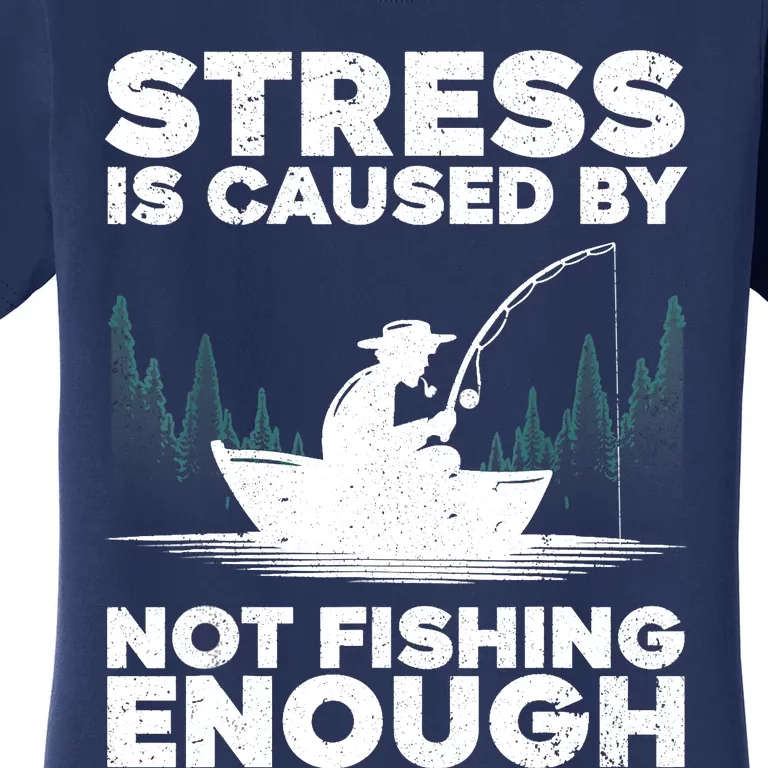 Funny Fishing Design For Wo Bass Fly Fishing Lovers Women's T-Shirt