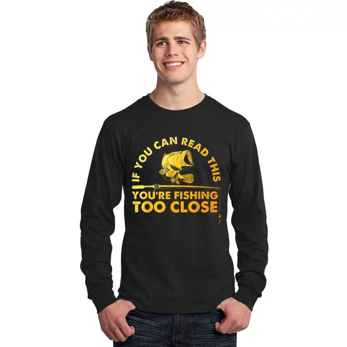 Funny Fishing Design For Bass Fishing Lover Tall Long Sleeve T-Shirt