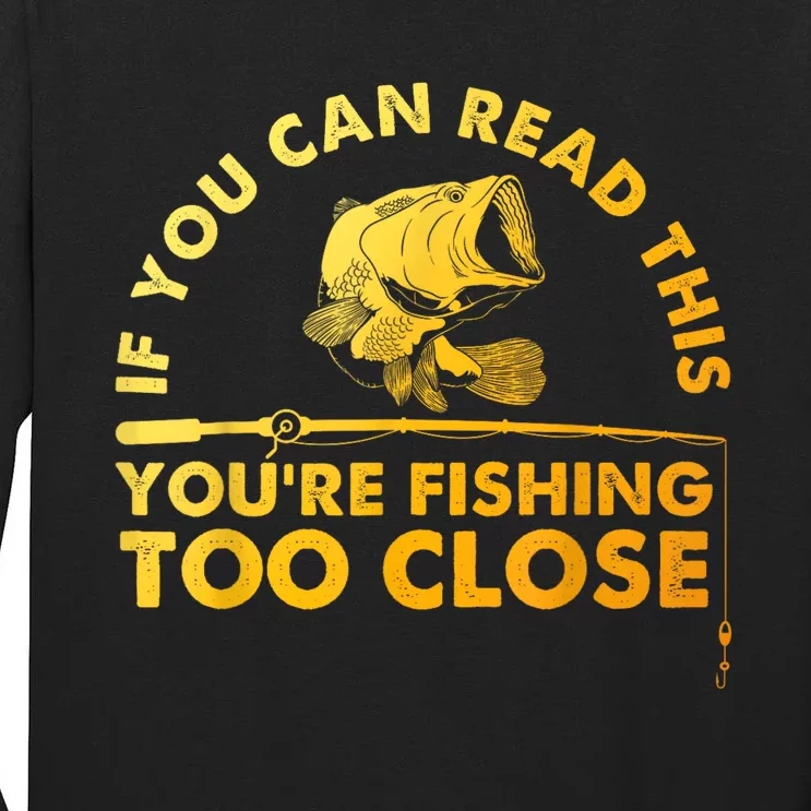 Funny Fishing Design For Bass Fishing Lover Tall Long Sleeve T-Shirt