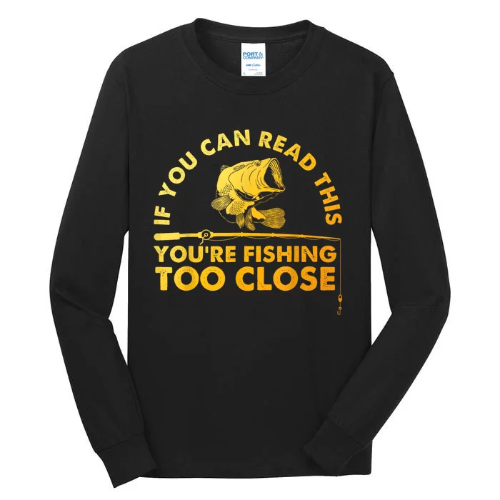 Funny Fishing Design For Bass Fishing Lover Tall Long Sleeve T-Shirt