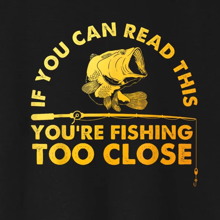 Funny Fishing Design For Bass Fishing Lover Women's Crop Top Tee