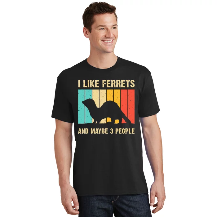 Funny Ferret Design For Men Women Ferret Lover Introvert T-Shirt